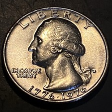 1776-1976-D Washington Quarter/ Drum  Error/ Filled Mint Mark/DDR Rare Coin picture