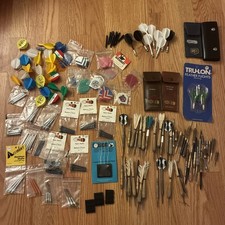 Vintage Metal Wood Shaft Darts Large Lot + Accessories DMI Accudart Elkadart picture