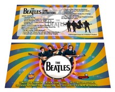 Stern The Beatles Pinball Custom Apron Instruction Cards picture