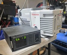 EDWARDS RV3 DUAL STAGE VAC PUMP- 2019, REBUILT, 5MTOR/ MICRONS & W 12- M WARRNTY picture