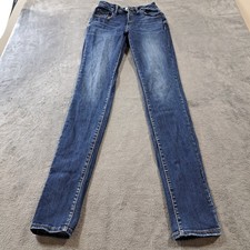 Nineth Closet Women's Skinny Stretch Denim Jeans Blue Faded Outdoor Size 6/8 picture