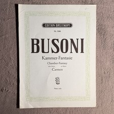 Ferruccio Busoni Chamber Fantasy On Bizet Carmen Piano Breitkopf New Old Stock picture