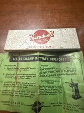 Vintage Threadwell Little Champ Keyway Broach Set 4 Broaches 5 Bushings USA picture