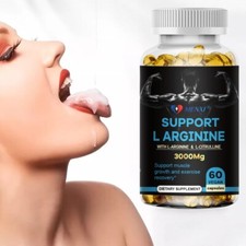 L-Arginine 60 Nitric Oxide,Testosterone Booster,Energy Support Capsules 3000 mg picture