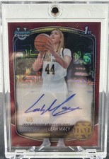 2025-26 Bowman Chrome Leah Macy 1st Auto Red Mojo /5 04/05 Notre Dame picture