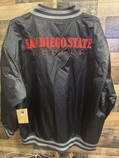 San Diego State Aztecs Men’s Black Bomber Jacket Size Large picture