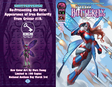 BIG DOG INK CRITTERVERSE EXPANSION PACK IRON BUTTERFLY MARS FOONG VARIANT picture