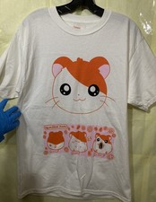 VINTAGE HAMTARO Unisex T Shirt;  MEDIUM;  Beige;  PreOwned & In Excellent Cond picture