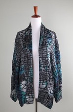 CHICO'S $118 Vintage Silk Blend Sheer Airy Jacket Top Size Small / Medium 0 / 1 picture
