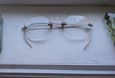 Shuron vintage eyeglasses hexagon art deco 1920s - 1940s picture
