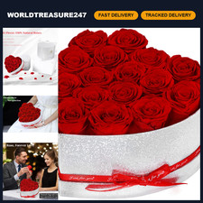 16 Preserved Roses Heart Box - Forever Flowers, Eternal Gifts for Her, Birthday picture