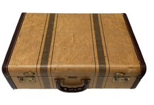 Vintage 1950s J.C. Higgins Tweed Suitcase Sears Roebuck Luggage Mid Century Prop picture