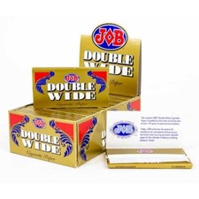 24 JOB GOLD DOUBLE WIDE ROLLING PAPERS 24 LEAVES PER BOOK NEW picture