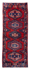 4x10 Vintage Viss Tribal Geometric Hand Knotted Wool Oriental Runner Rug Boho picture