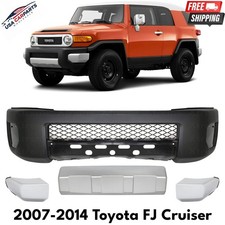 Front Bumper Cover Primed Plastic & Bumper Ends For 2007-2014 Toyota FJ Cruiser picture
