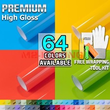 High Gloss Glossy Car Vinyl Wrap Sticker Decal Sheet Film Adhesive Air Release picture