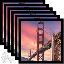 9X9 Picture Frames Black, Set of 6 for Gallery Wall Display picture