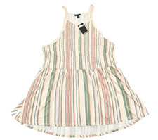Torrid Women's Size 1 1X 14-16 Striped Smocked Halter Tank Top Cotton Blend NEW picture