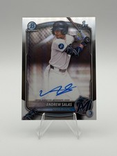 2025 Bowman Chrome Andrew Salas Auto Autograph 1st Prospect #CPA-AS Marlins picture