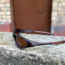 Vintage Oakley Minute Sunglasses Brown Frame Brown Lenses Y2K Gorpcore picture
