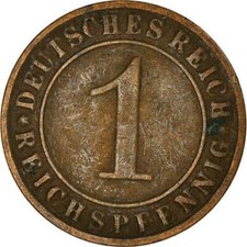 Weimar Republic 1 Rentenpfennig Coin | German Reich | KM30 | 1923 - 1929 picture