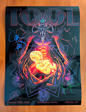 Tool Autographed Concert Poster Atlanta State Farm Arena 1/28/2020 450/750 picture