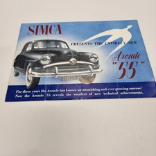 1955 Simca Aronde 55 Original Vintage Sales Brochure French Automobile picture