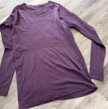 purple Lululemon Swiftly Tech Long Sleeve Crew Seamless Size 10 Excellent picture
