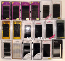 18-Tray Professional Eyelash Extension Lot – Mixed Lengths/Curls – Unused Lashes picture