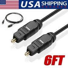 6FT Digital Fiber Optic Audio Cable Cord Optical TosLink for TV DVD AMP USA picture