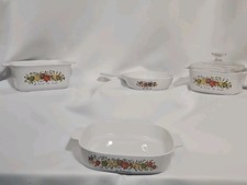 Vintage CORNING WARE “Spice of Life” 5 Piece Set Casserole Baking  picture