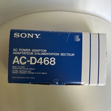 Vintage Sony Ac Power Adaptor Model AC-D468 In Original Box Made In Japan picture