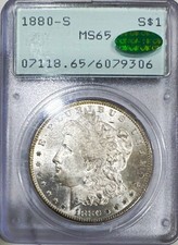 1880-S Morgan $1 Silver Dollar San Francisco Business Strike MS65 90% Silver picture