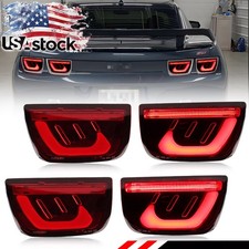 4PCS Red Lens LED Rear Tail Brake Light Lamps For 2010-2013 Chevy Camaro picture