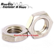 (5) 5/16-24 Hex Jam / Thin / Half Nuts Stainless Steel 5/16x24 Nut 5/16 x 24 picture