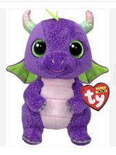 Ty Beanie Baby BOOs Daphne the Purple Dragon New with Tags.  picture