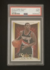 2012 Panini Select #150 Damian Lillard RC Rookie Silver Prizm PSA 9 picture