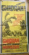 Ghidrah the Three-Headed Monster 1965 three-sheet movie poster Godzilla Rodan picture