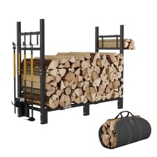 3FT Firewood Rack & Log Carrier Bag, Outdoor Log Holder Wood Storage Stand Rack picture