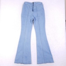 SHEIN SXY Flare Jeans Womens 28 Light Wash High Waisted Bell Bottom Y2K Retro picture