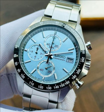 Seiko Spirit Chronograph Blue Dial Stainless Steel Men's Watch SBTR029 picture