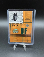 Rickey Henderson 2005 Leaf Century Timeline Threads Game Worn Jersey 17/83 A's picture