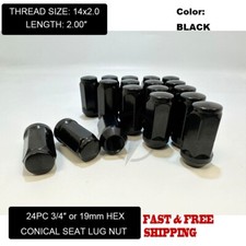 24PC FITS 2004-2014 FORD F-150 EXPEDITION 14X2.0 BLACK BULGE ACORN 2