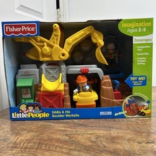 2007 Fisher Price Little People Eddie & His Boulder Worksite New L2345 Works picture