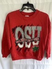 Vintage 90s Ohio State University Buckeyes Sweatshirt Adult Medium Red Crewneck picture