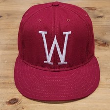 Vintage Washington State Cougars Hat Snapback Red W Logo Made USA 90s One Size picture