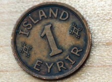 1942 Iceland 1 Eyrir WWII picture