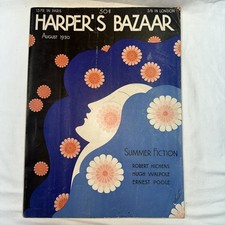 Vintage Harper’s Bazaar Magazine August 1930-Amazing Art Deco Style-Rare Find picture