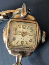 Vintage HELBROS Ladies Watch (17 Jewel) incabloc stretching band working Manual picture