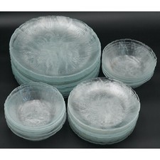 Arcoroc Canterbury Crocus Glass Dinner Plate, Salad Plate, Cereal Bowl *PICK* picture